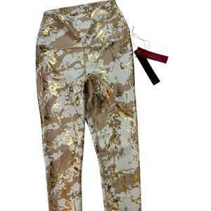 New NWT CARBON 38 yoga Athletic Legging.  Gold Camo Tan Beige Size Women's Small